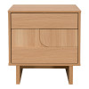 Κομοδίνο Jenfia pakoworld mdf σε φυσική απόχρωση 48x39x50,5εκ
