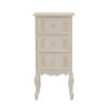 Pazlen Inart bedside table antique white color mdf 40x34.5x82cm