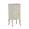 Pazlen Inart bedside table antique white color mdf 40x34.5x82cm