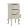 Pazlen Inart bedside table antique white color mdf 40x34.5x82cm