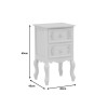 Pazlen Inart bedside antique white color mdf 40x45x65cm