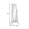Malone Inart mirror antique white color mdf 55x50x160cm