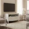 TV cabinet Joliene Inart natural-antique white color mdf 100x42x61cm