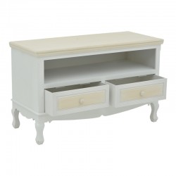 TV cabinet Joliene Inart natural-antique white color mdf 100x42x61cm TV cabinet Joliene Inart natural-antique white color mdf 100x42x61cm