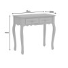 Console Joliene Inart natural-antique white color mdf 80x40x75cm