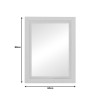 Mirror Joliene Inart  natural-antique white color mdf 60x80x2.1cm