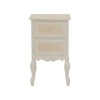 Bedside table Joliene Inart natural-antique white color mdf 40x34.5x64.5cm