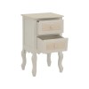 Bedside table Joliene Inart natural-antique white color mdf 40x34.5x64.5cm