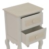 Bedside table Joliene Inart natural-antique white color mdf 40x34.5x64.5cm