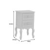 Bedside table Joliene Inart natural-antique white color mdf 40x34.5x64.5cm
