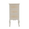 Bedside table Joliene Inart natural-antique white color mdf 40x34.5x82cm