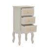 Bedside table Joliene Inart natural-antique white color mdf 40x34.5x82cm