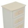 Bedside table Joliene Inart natural-antique white color mdf 40x34.5x82cm