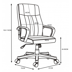 Manager office chair Roby pakoworld with PU in black colour Manager office chair Roby pakoworld with PU in black colour