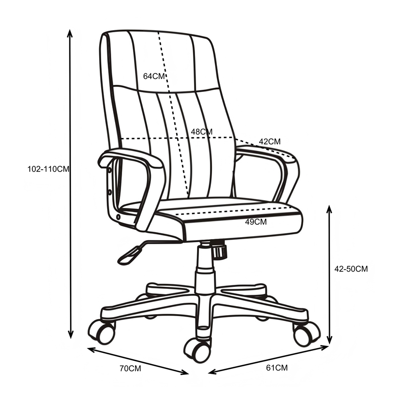 Manager office chair Roby pakoworld with PU in black colour Manager office chair Roby pakoworld with PU in black colour