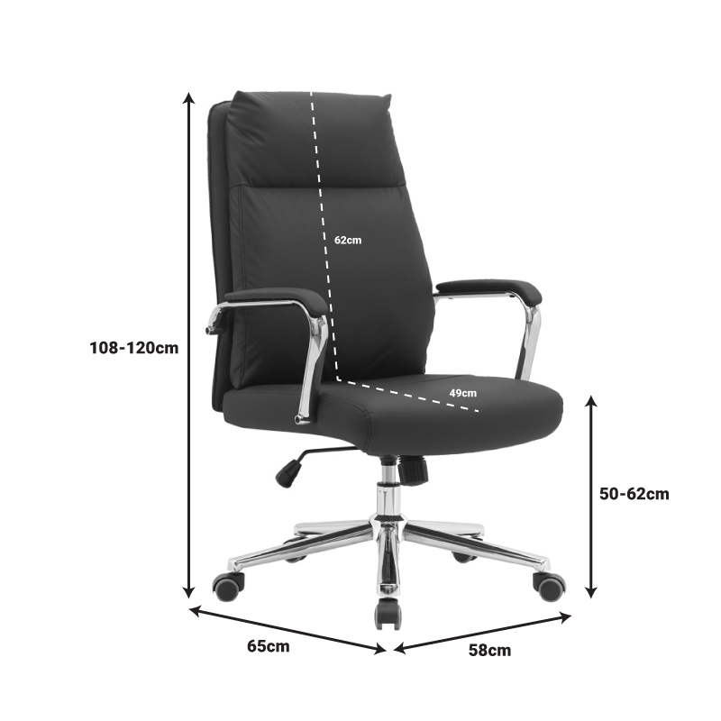 Manager office chair Siquel pakoworld pu in black color Manager office chair Siquel pakoworld pu in black color
