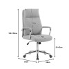 Manager office chair Siquel pakoworld pu in cappuccino color