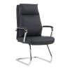 Visitor chair Siquel I pakoworld pu in black color 58x62x105cm