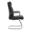 Visitor chair Siquel I pakoworld pu in black color 58x62x105cm