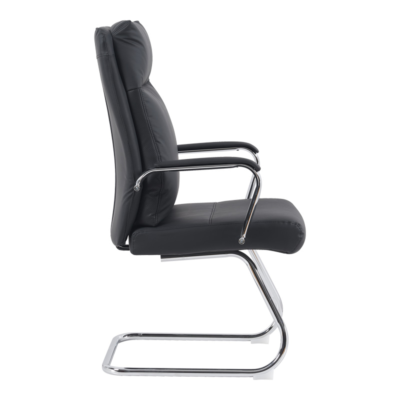 Visitor chair Siquel I pakoworld pu in black color 58x62x105cm Visitor chair Siquel I pakoworld pu in black color 58x62x105cm