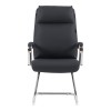 Visitor chair Siquel I pakoworld pu in black color 58x62x105cm