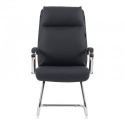 Visitor chair Siquel I pakoworld pu in black color 58x62x105cm Visitor chair Siquel I pakoworld pu in black color 58x62x105cm