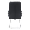 Visitor chair Siquel I pakoworld pu in black color 58x62x105cm