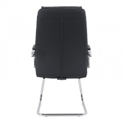 Visitor chair Siquel I pakoworld pu in black color 58x62x105cm Visitor chair Siquel I pakoworld pu in black color 58x62x105cm