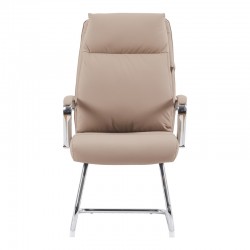 Visitor chair Siquel I pakoworld pu in cappuccino color 58x62x105cm Visitor chair Siquel I pakoworld pu in cappuccino color 58x62x105cm