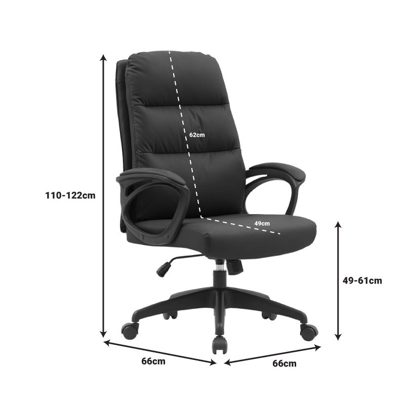 Manager office chair Enfiria pakoworld pu in black color Manager office chair Enfiria pakoworld pu in black color