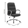 Director's office chair Normie pakoworld pu brown 58x65x103-111cm