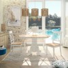 Dining table Lars pakoworld extendable white-natural D100(+38)x100x75cm