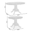 Dining table Lars pakoworld extendable white-natural D100(+38)x100x75cm