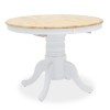 Dining table Lars pakoworld extendable white-natural D100(+38)x100x75cm