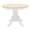 Dining table Lars pakoworld extendable white-natural D100(+38)x100x75cm