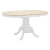 Dining table Lars pakoworld extendable white-natural D100(+38)x100x75cm