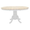 Dining table Lars pakoworld extendable white-natural D100(+38)x100x75cm