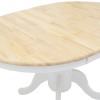 Dining table Lars pakoworld extendable white-natural D100(+38)x100x75cm