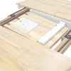 Dining table Lars pakoworld extendable white-natural D100(+38)x100x75cm