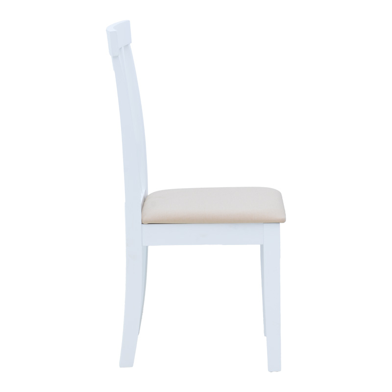 Houston chair pakoworld in white shade 40x49x94cm Houston chair pakoworld in white shade 40x49x94cm