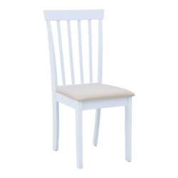 Houston chair pakoworld in white shade 40x49x94cm Houston chair pakoworld in white shade 40x49x94cm