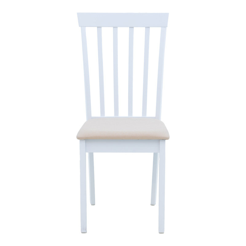 Houston chair pakoworld in white shade 40x49x94cm Houston chair pakoworld in white shade 40x49x94cm