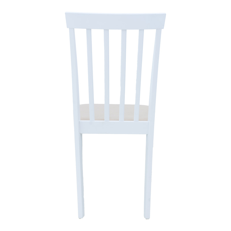 Houston chair pakoworld in white shade 40x49x94cm Houston chair pakoworld in white shade 40x49x94cm