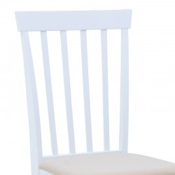 Houston chair pakoworld in white shade 40x49x94cm Houston chair pakoworld in white shade 40x49x94cm