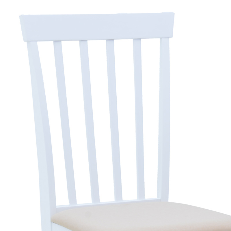 Houston chair pakoworld in white shade 40x49x94cm Houston chair pakoworld in white shade 40x49x94cm