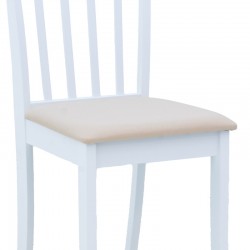 Houston chair pakoworld in white shade 40x49x94cm Houston chair pakoworld in white shade 40x49x94cm