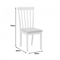 Houston chair pakoworld in white shade 40x49x94cm Houston chair pakoworld in white shade 40x49x94cm