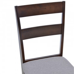 Dallan chair pakoworld in walnut shade 40x47.5x89cm Dallan chair pakoworld in walnut shade 40x47.5x89cm