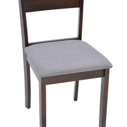 Dallan chair pakoworld in walnut shade 40x47.5x89cm Dallan chair pakoworld in walnut shade 40x47.5x89cm