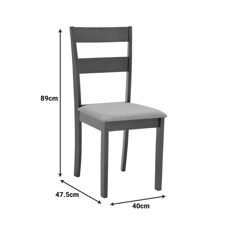Dallan chair pakoworld in walnut shade 40x47.5x89cm Dallan chair pakoworld in walnut shade 40x47.5x89cm